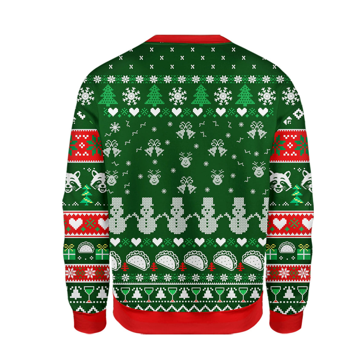 Back view of the holiday ugly sweater