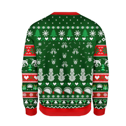 Back view of the holiday ugly sweater