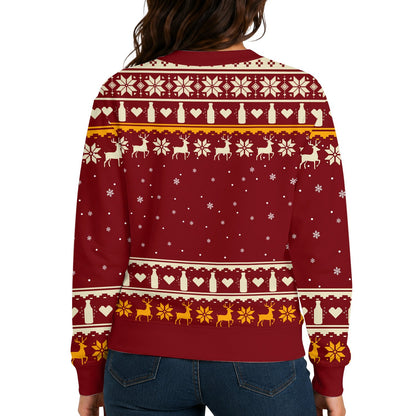 Alternative back view of the holiday ugly christmas sweater