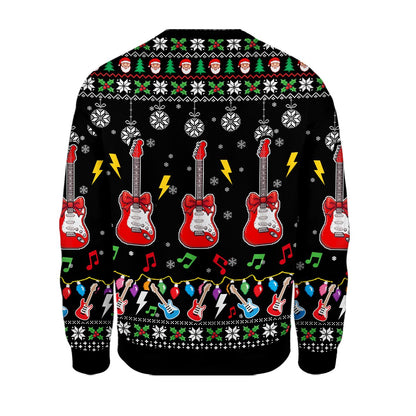 Additional back view of ugly sweater showing fair isle pattern