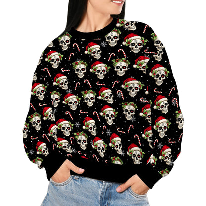 Additional view of the ugly christmas sweater skulls design