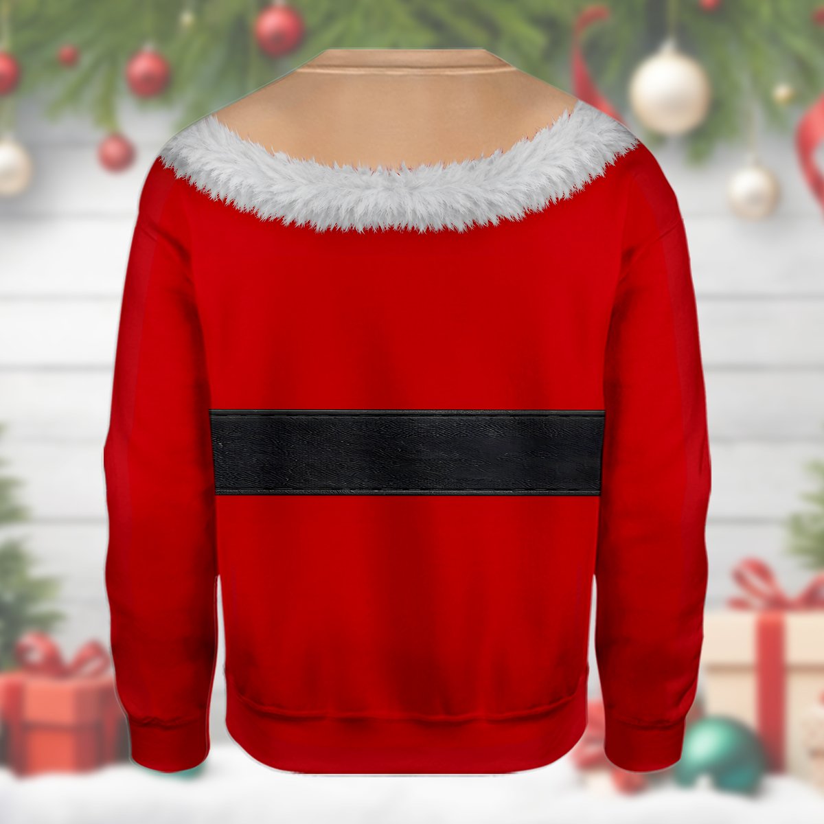 Alternate back view of the ugly sweater design