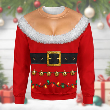 Another front view of the red christmas ugly sweater
