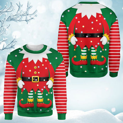 Another front view showing the glowing star accents on the elf tunic design