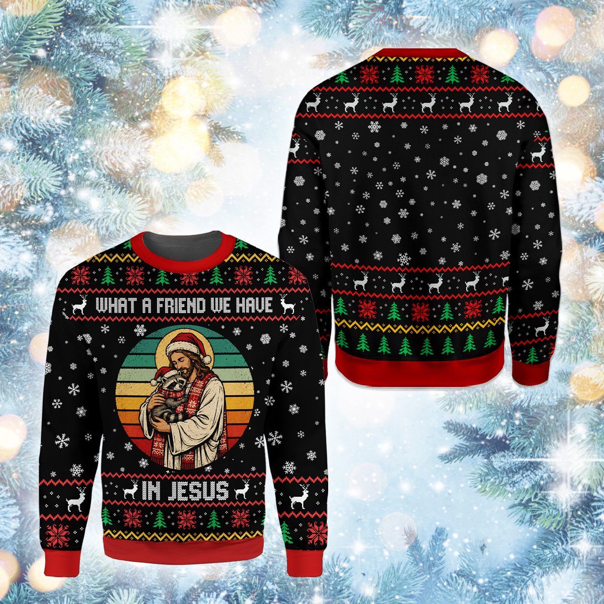 Another front angle of the holiday ugly sweater