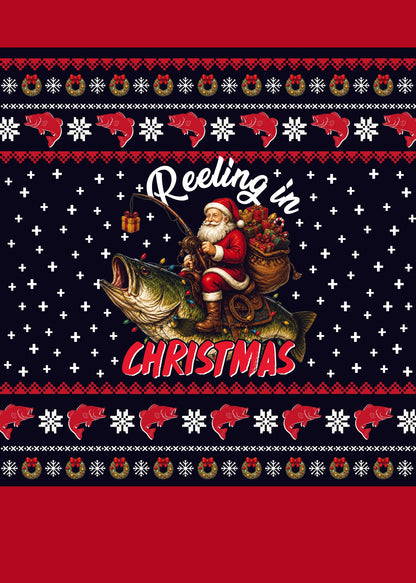 Additional view of the fishing ugly christmas sweater pattern