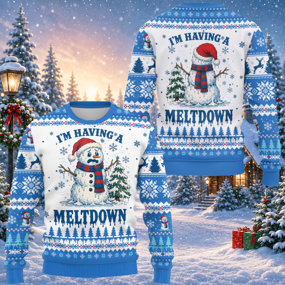 Sleeve pattern on the funny ugly sweater, view 7