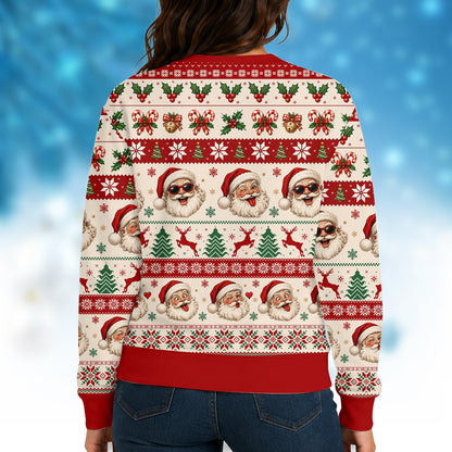 Alternative back view of the adult ugly sweater