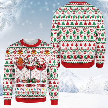 Additional front view of funny ugly christmas sweater