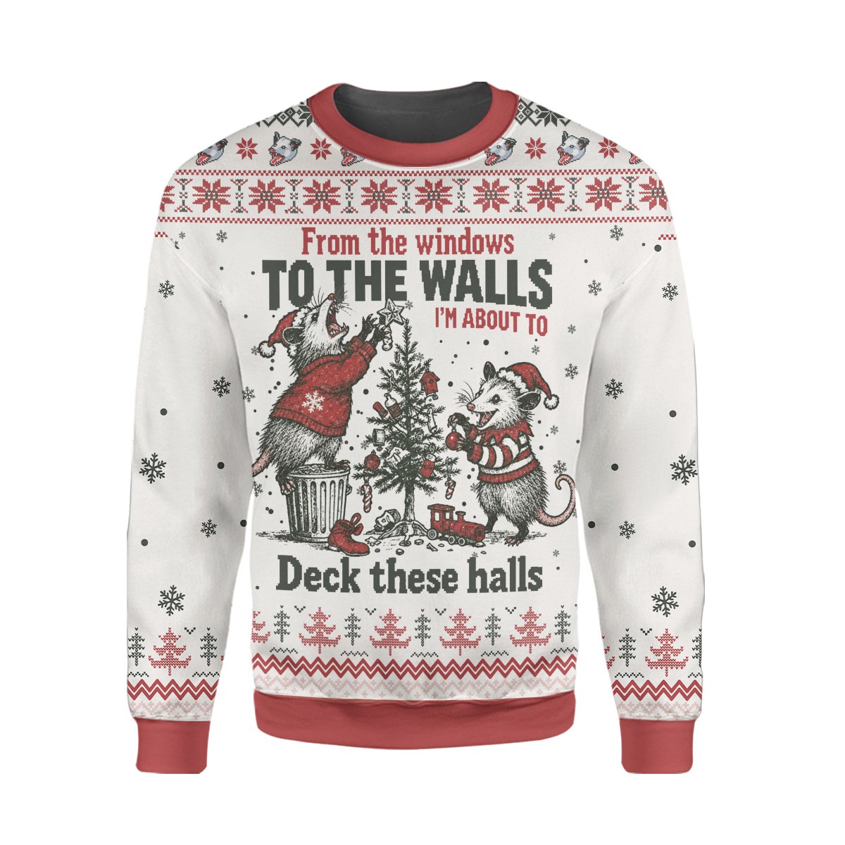 Another lifestyle view of the holiday ugly sweater