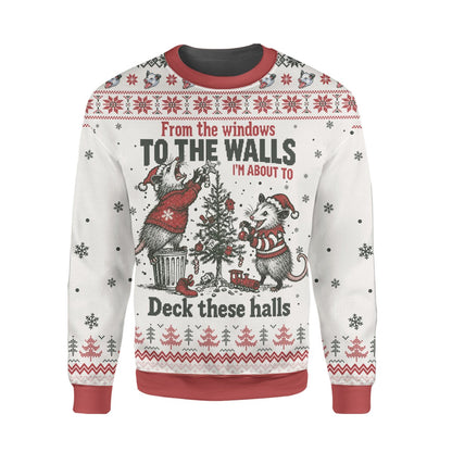 Another lifestyle view of the holiday ugly sweater