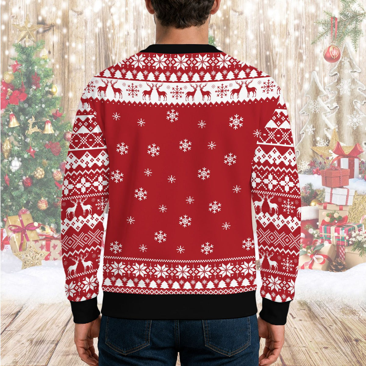 Lifestyle view 5 of funny santa ugly christmas sweater