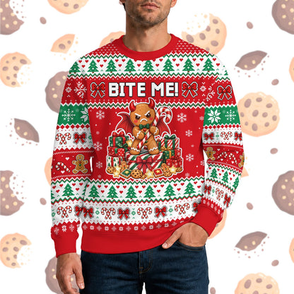 Third lifestyle shot of the funny ugly sweater