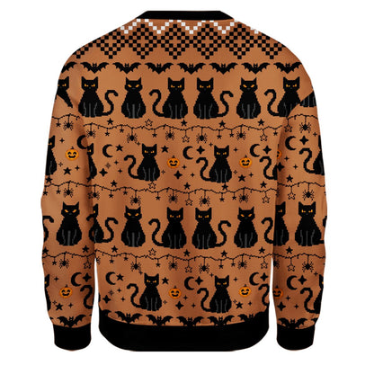 Full back view of Halloween ugly sweater