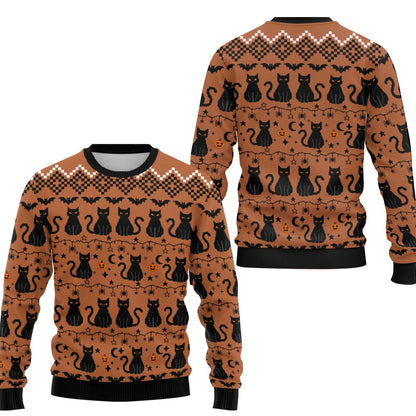 Detailed front view of Halloween ugly sweater
