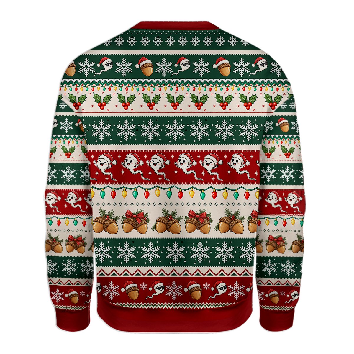 Back view of the holiday ugly sweater