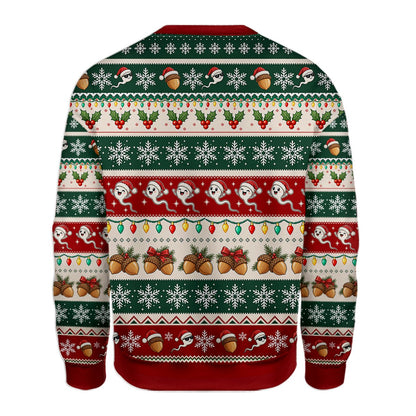 Back view of the holiday ugly sweater