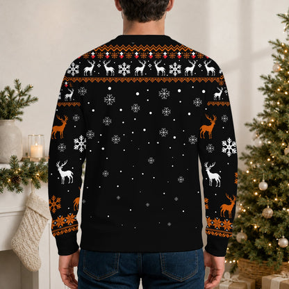 Another lifestyle view showing the humorous holiday design