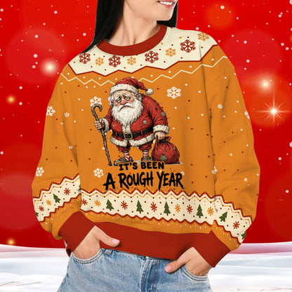 Front angle of the humorous christmas ugly sweater