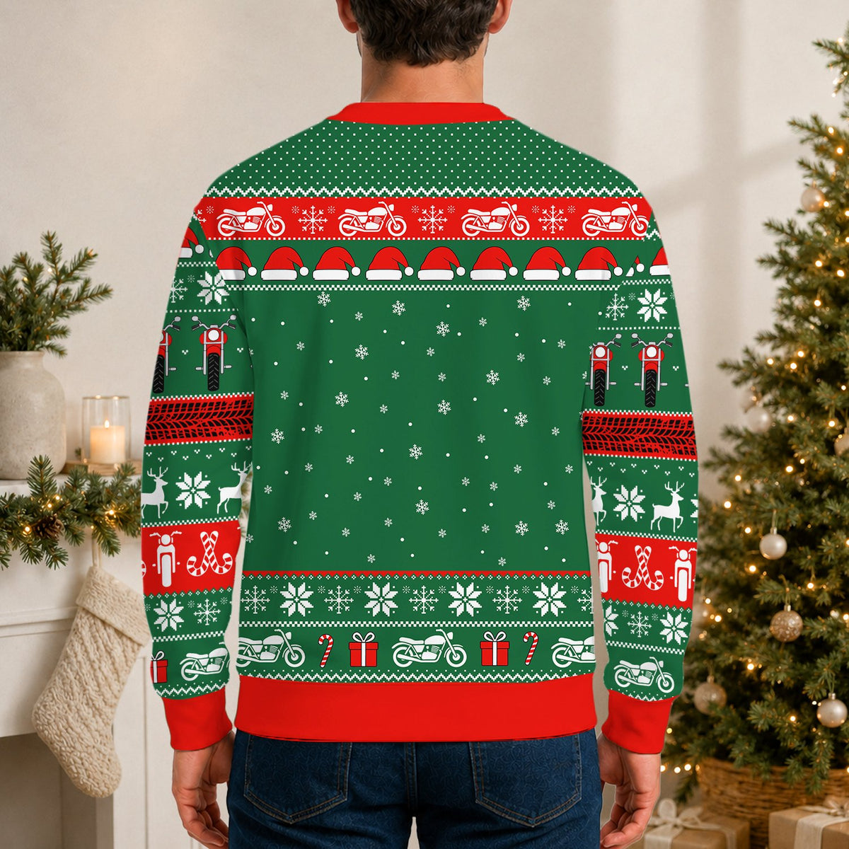 Fourth lifestyle view featuring the Santa motorcycle design