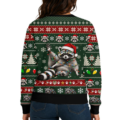 Multicolor back view option of the holiday ugly sweater
