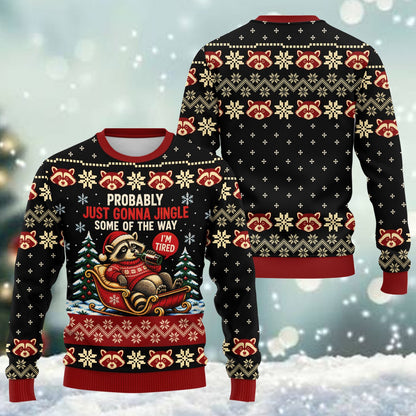 Detailed front view of the funny christmas ugly sweater