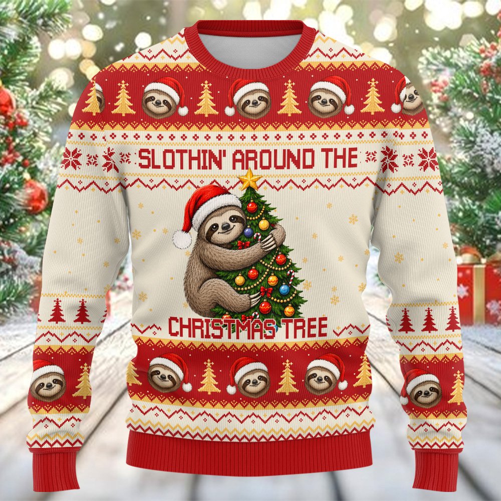 Additional front view of the holiday ugly sweater pattern