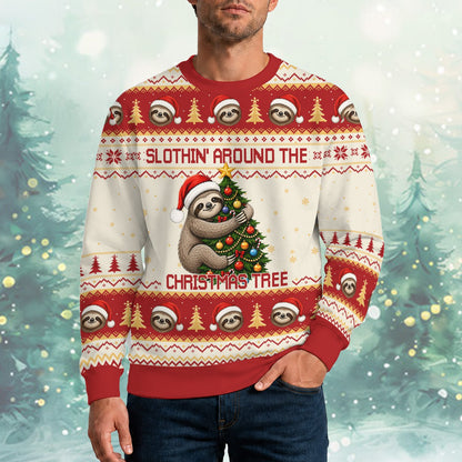Second lifestyle view of the festive holiday sweater