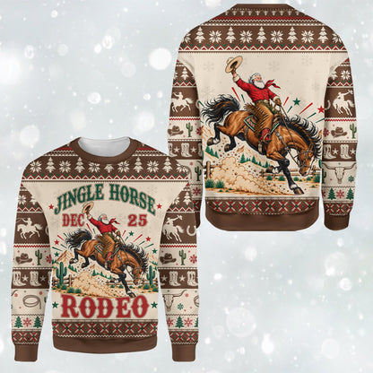 Additional view of the western Christmas ugly sweater
