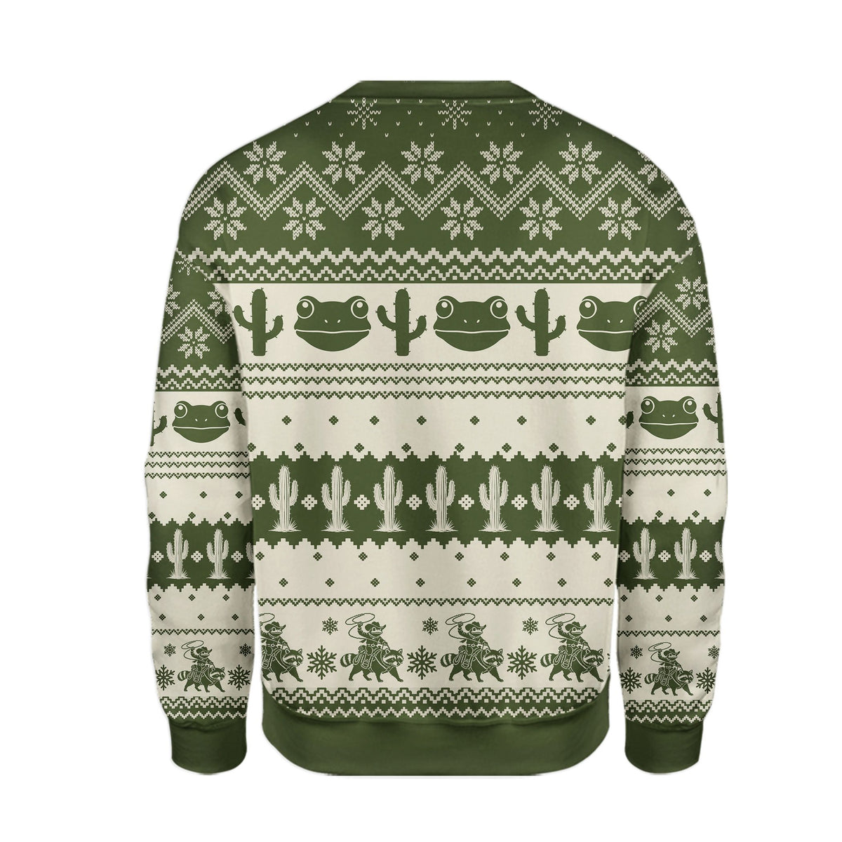Back view of the western ugly christmas sweater