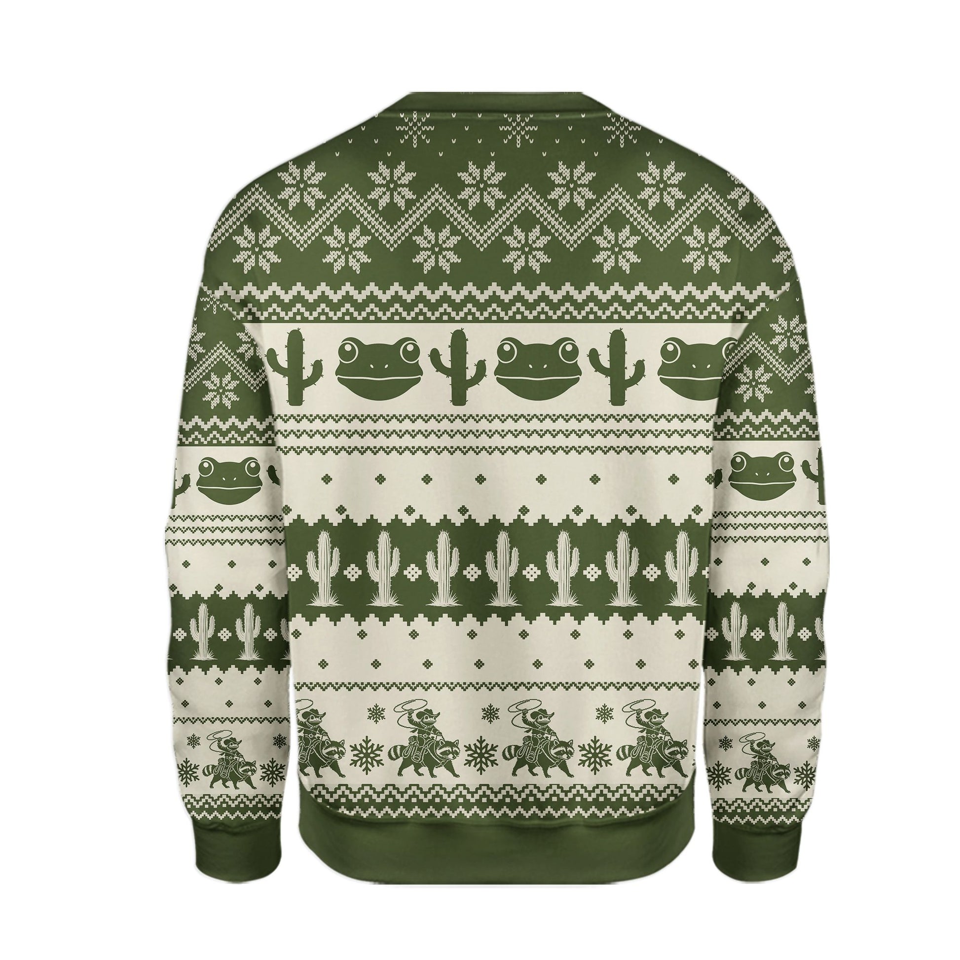 Back view of the western ugly christmas sweater