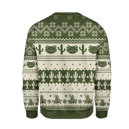 Back view of the western ugly christmas sweater