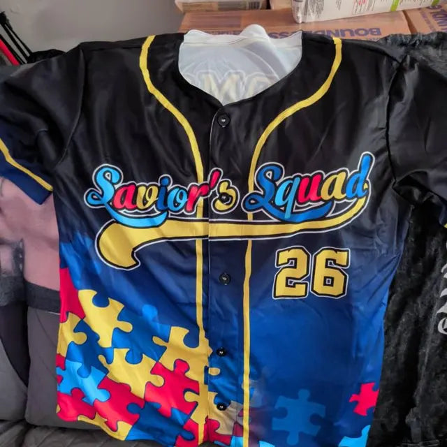 Custom squad baseball jersey